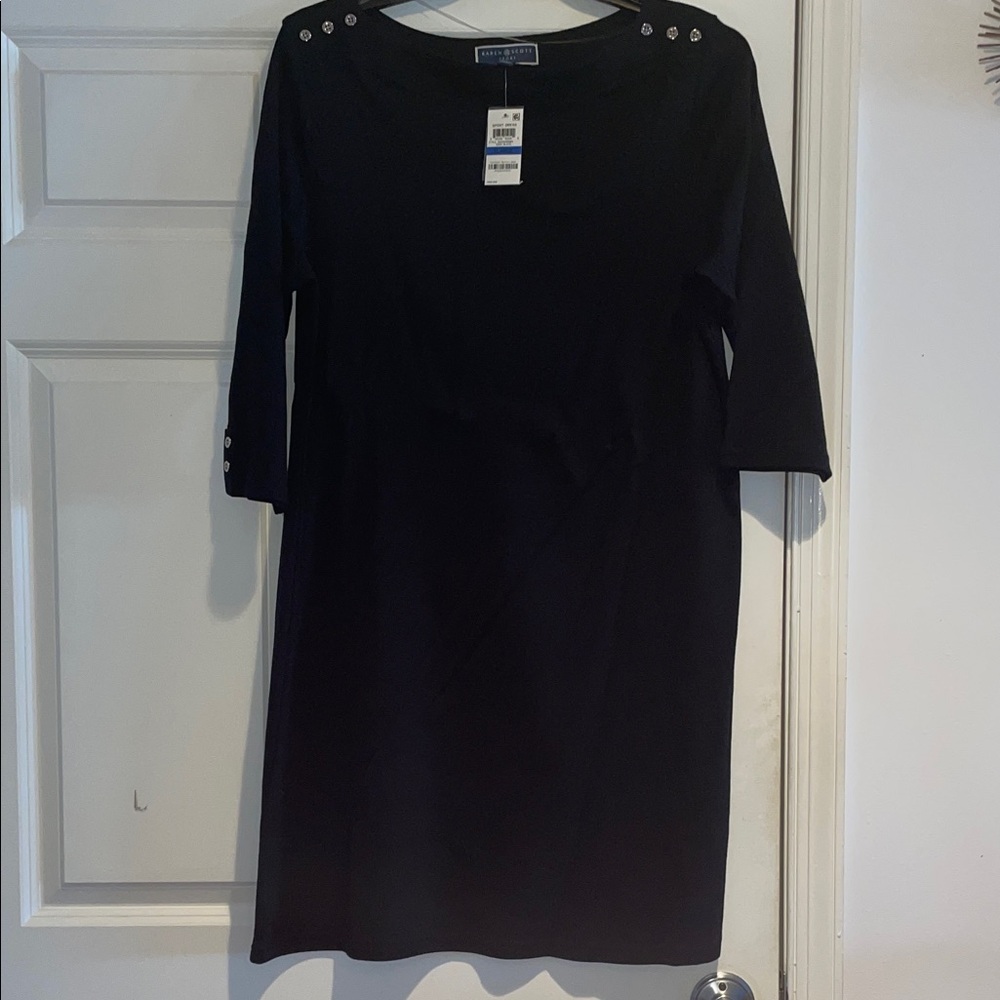New Karen Scott sport dress w silver buttons